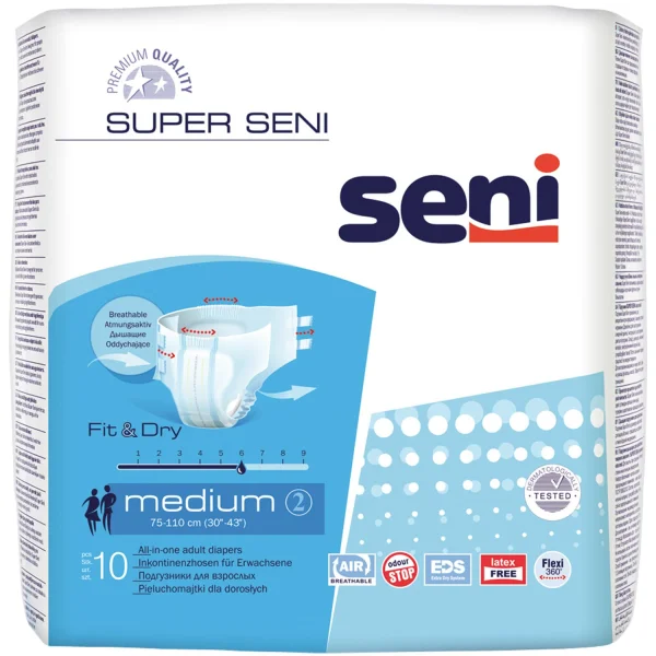 Підгузки Сені Супер Медіум (Seni Super Medium), 10 шт.
