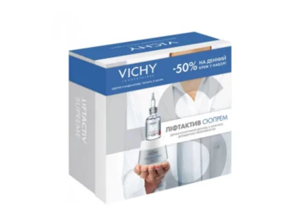 Набір Віши (Vichy) Ліфтактив Сюпрем крем для обличчя 15 мл + сироватка для обличчя 30 мл, 1 шт.