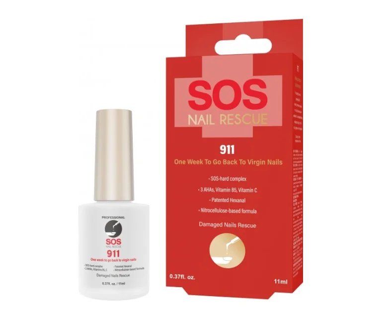 Засіб для нігтів Sos Nail Rescue (Сос Нейл Рескю) 911 Тиждень для відновлення нігтів, 11 мл