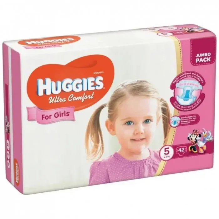 Підгузники Huggies (Хагіс) Ultra Comfort Jumbo 5 для дівчаток , 42 шт.