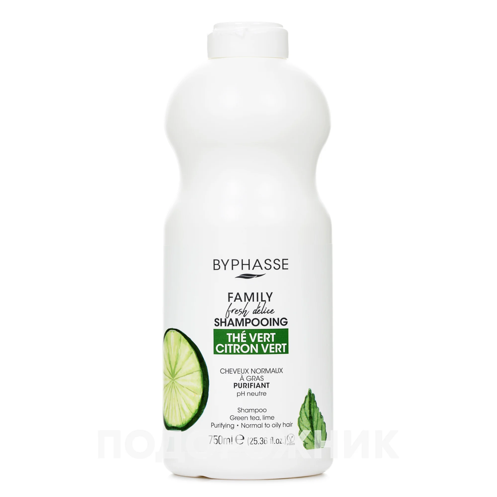 Шампунь Byphasse (Біфас) Family Fresh Delice для нормального та жирного волосся, 750 мл