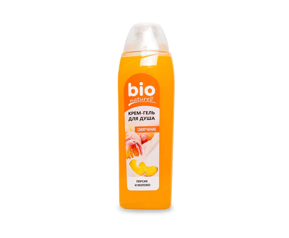 Гель для душу Bio Naturell персик та молоко, 500 мл