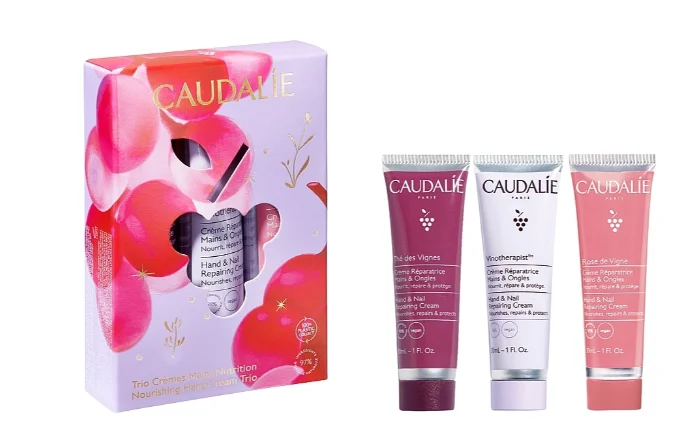 Набір Caudalie (Кодалі) крем для рук Тріо 2025 The des Vigne, 30 мл+ Vinotherapist, 30мл+Rose de Vigne, 30 мл