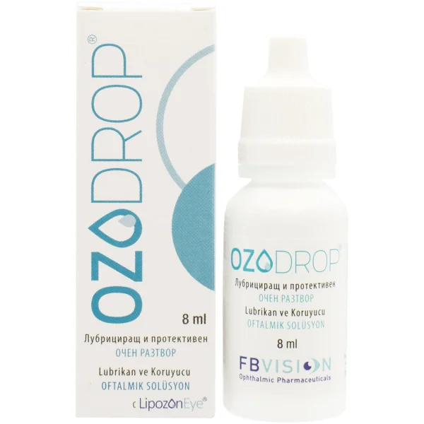 Озодроп OZODROP раствор офтальмологический защитный, увлажняющий и успокаивающий, 8 мл
