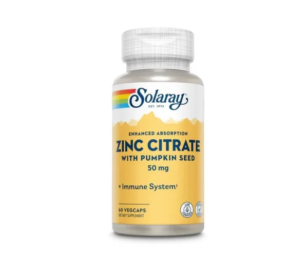 Цинк Solaray (Соларей) Zinc Citrate капсули по 50 мг, 60 шт.