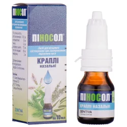 Піносол краплі назальні у флаконі, 10 мл