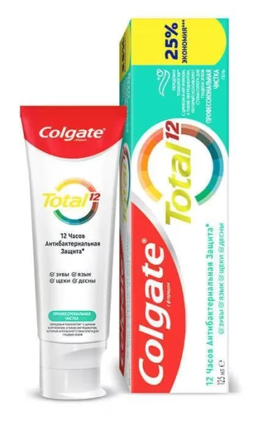 Зубний гель Colgate (Колгейт) Total 12, Професійне чищення, 125 мл