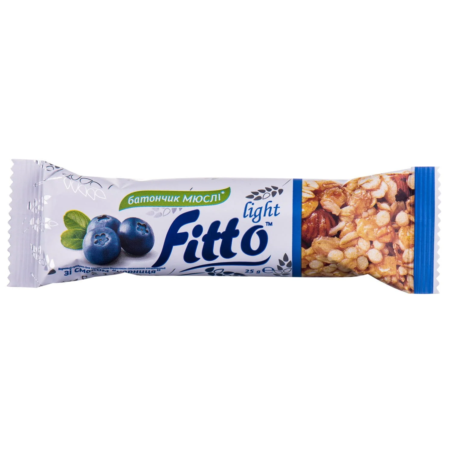 Батончик-мюслі Фітто лайт (Fitto light) чорниця, 1 шт.