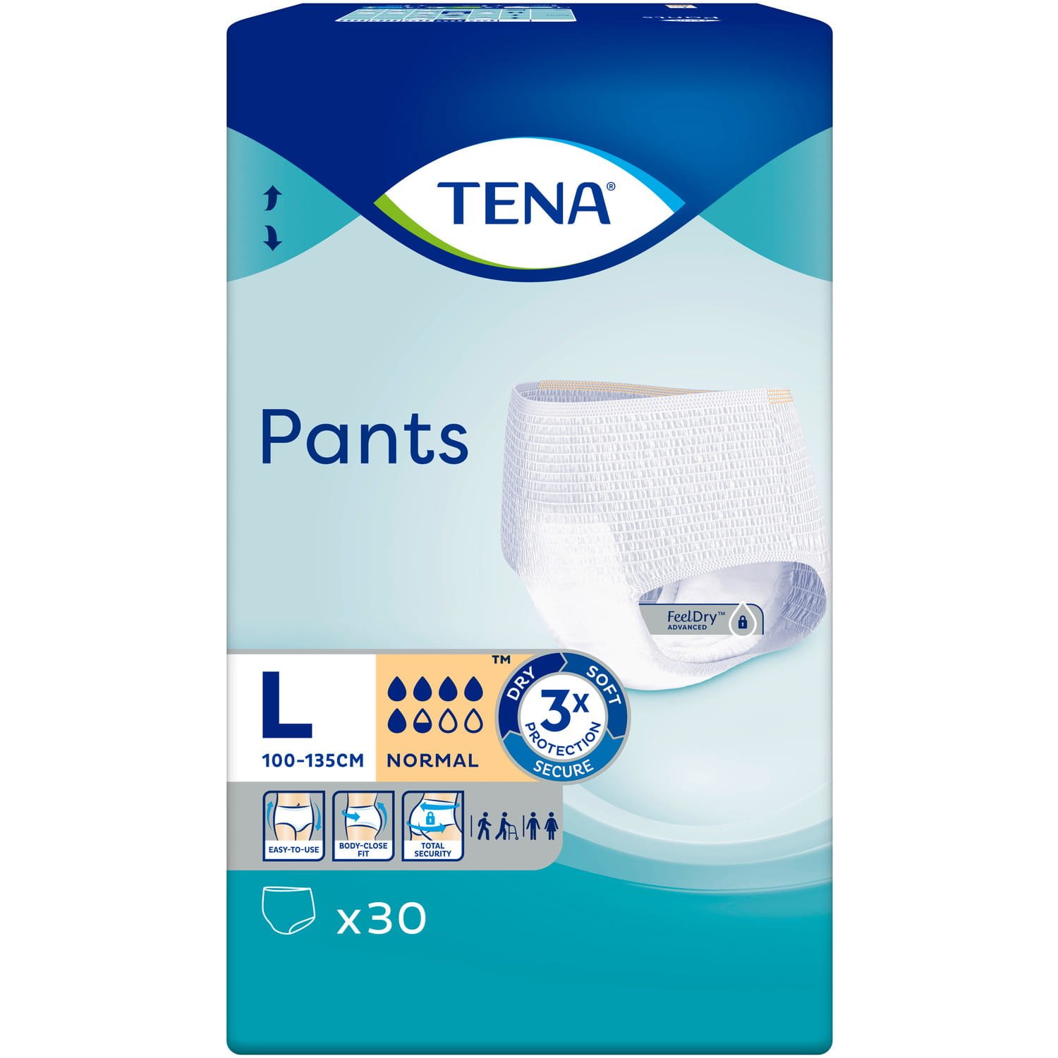 Трусики для взрослых Тена Пантс Нормал Л (Tena Pants normal L), 30 шт ...