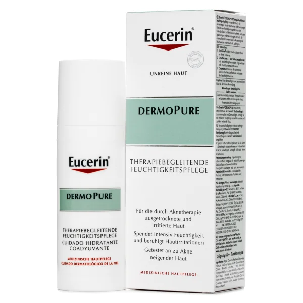 Заспокійливий зволожуючий крем Eucerin (Юцерин) DermoPure для проблемної шкіри, 50 мл