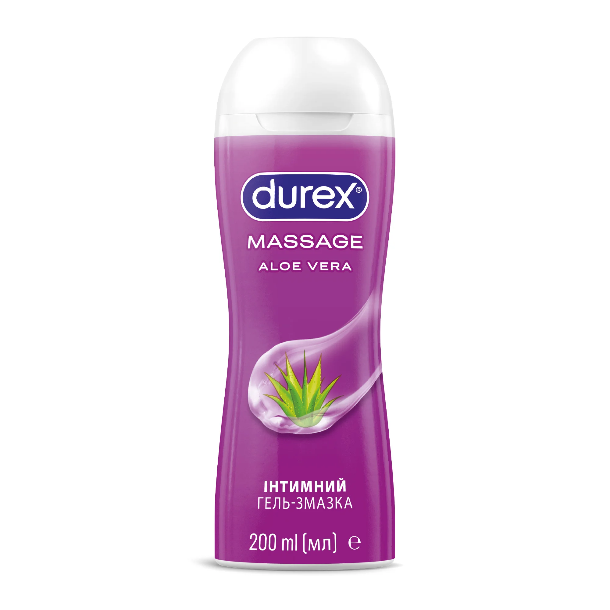 Інтимний гель-змазка DUREX® Massage Aloe Vera (з Алое Вера), 200 мл
