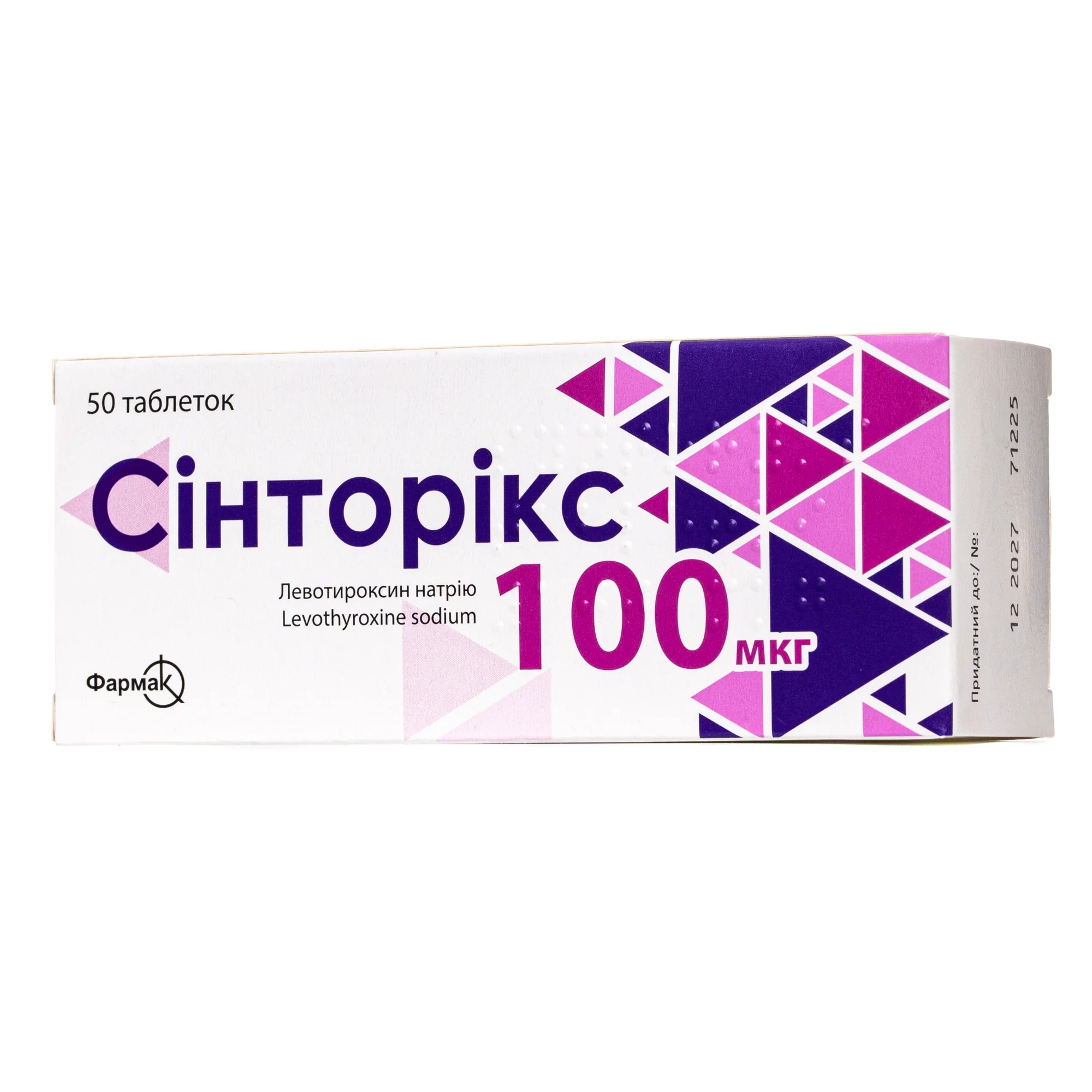 Сінторікс таблетки по 100 мкг, 50 шт.
