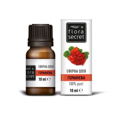 Ефірна олія Flora Secret (Флора Сікрет) геранієва, 10 мл