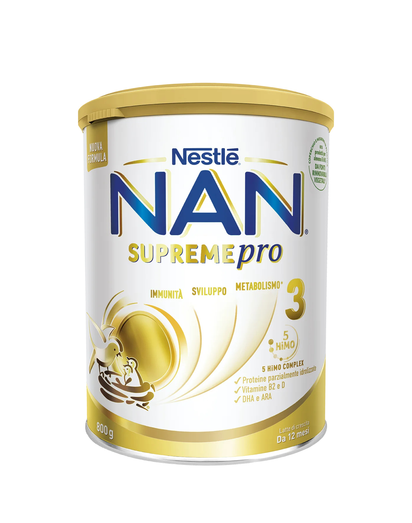 Суха молочна суміш NAN Supreme 3 на основі частково гідролізованого білка молочної сироватки, 800 г