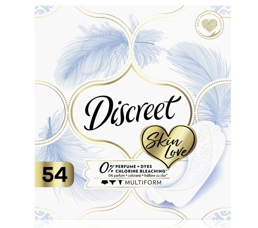 Прокладки щоденні Discreet (Діскріт) Multiform Skin Love  гігієнічні ароматизовані, 54 шт.