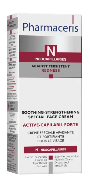 Крем для обличчя PHARMACERIS (Фармацеріс) N Active-Capilaril Forte (Актив-капілярил Форте) знімаючий подразнення шкіри зі зміцнюючим ефектом, 30 мл