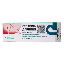Гепарин-Дарница гель, 600 МЕ/г, 30 г