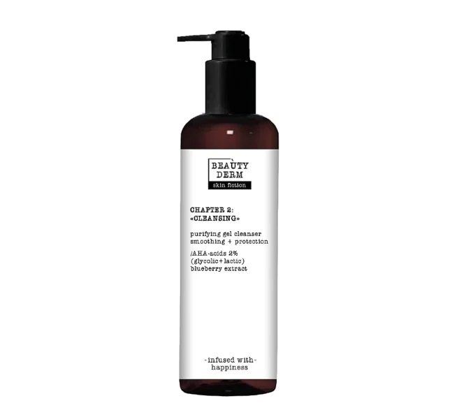 Гель для обличчя Beauty Derm (Б'ютіДерм) Skin Fiction очищаючий з AHA-кислотами і чорницею, 200 мл