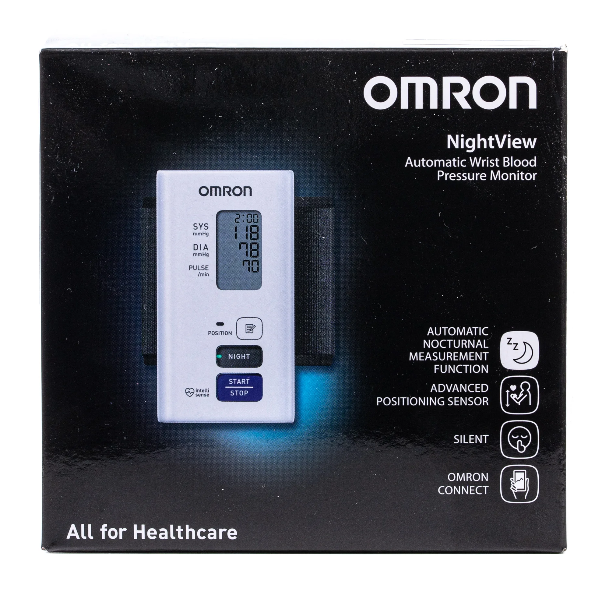 Тонометр Omron (Омрон) Nightview НЕМ-9601Т-Е3 автоматичний на зап’ястя