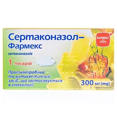 Сертаконазол-Фармекс (Sertaconazole) песарії вагінальні по 300 мг, 1 шт.