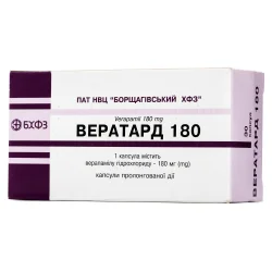 Вератард капсули по 180 мг, 30 шт.