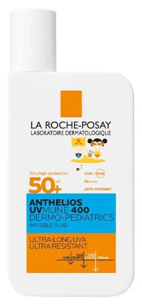 Сонцезахисний флюїд для обличчя La Roche Posay (Ля Рош Антгеліос) Anthelios UVM 400 Dermo-Pediatrics для чутливої шкіри SPF50, 50 мл