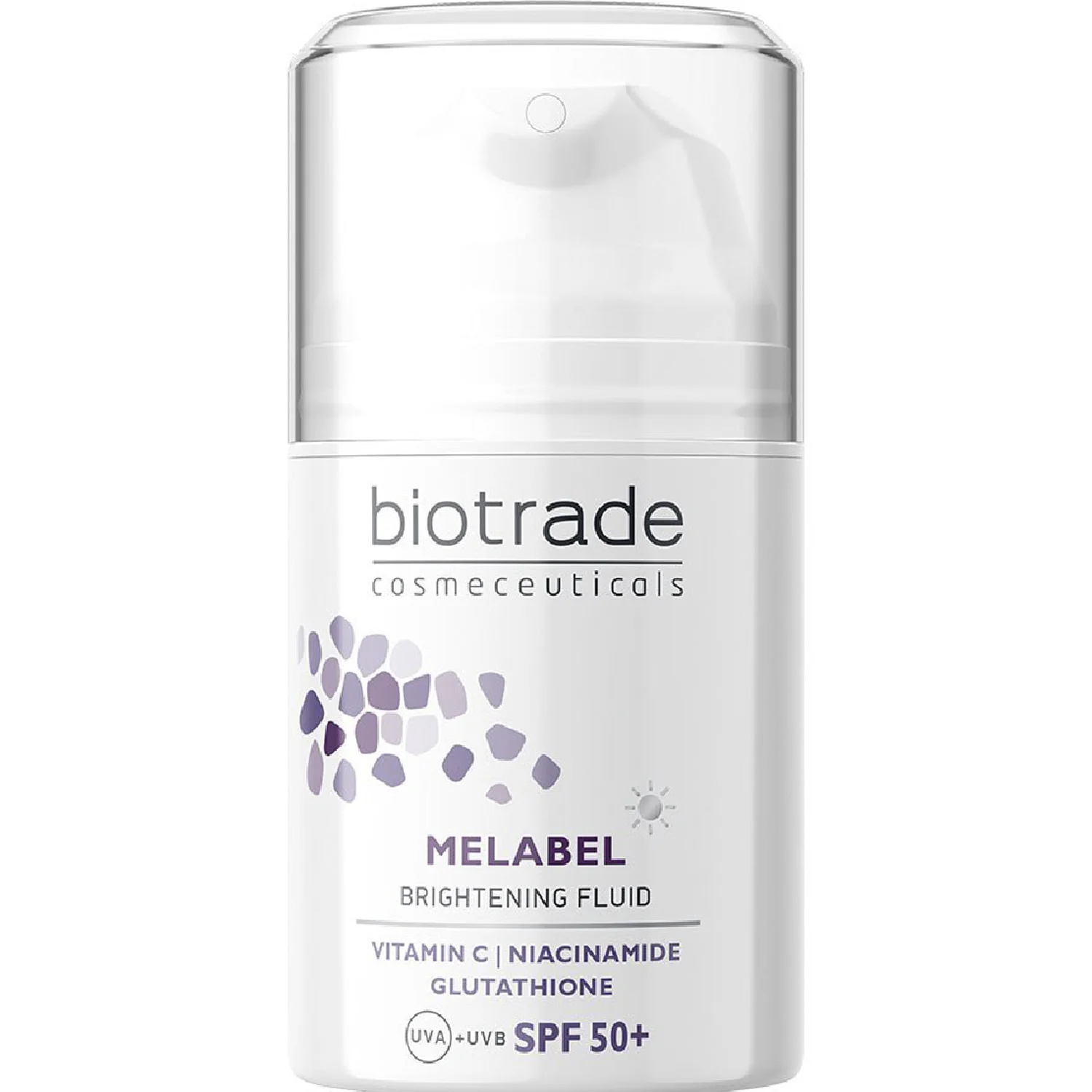 Флюїд-депігмент для обличчя Biotrade (Біотрейд) Melabel сонцезахисний SPF50+ з вітаміном С та антиоксидантами, 50 мл