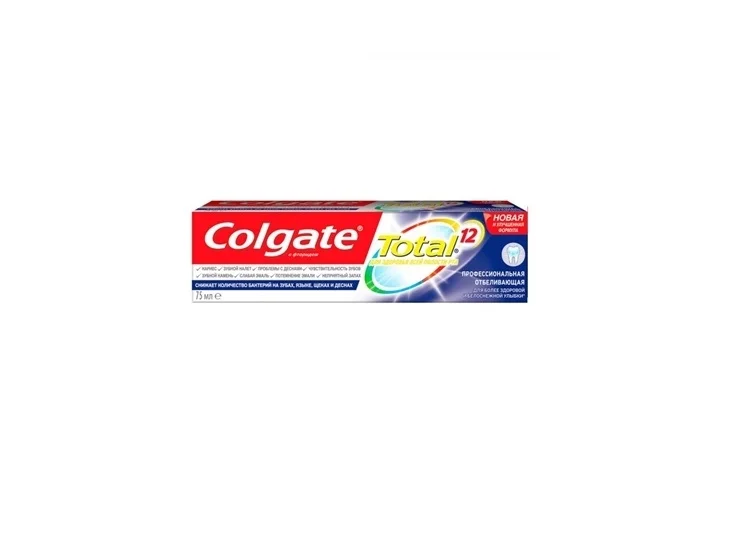 Зубна паста Colgate (Колгейт) Total 12, Комплексне відбілювання, 75 мл