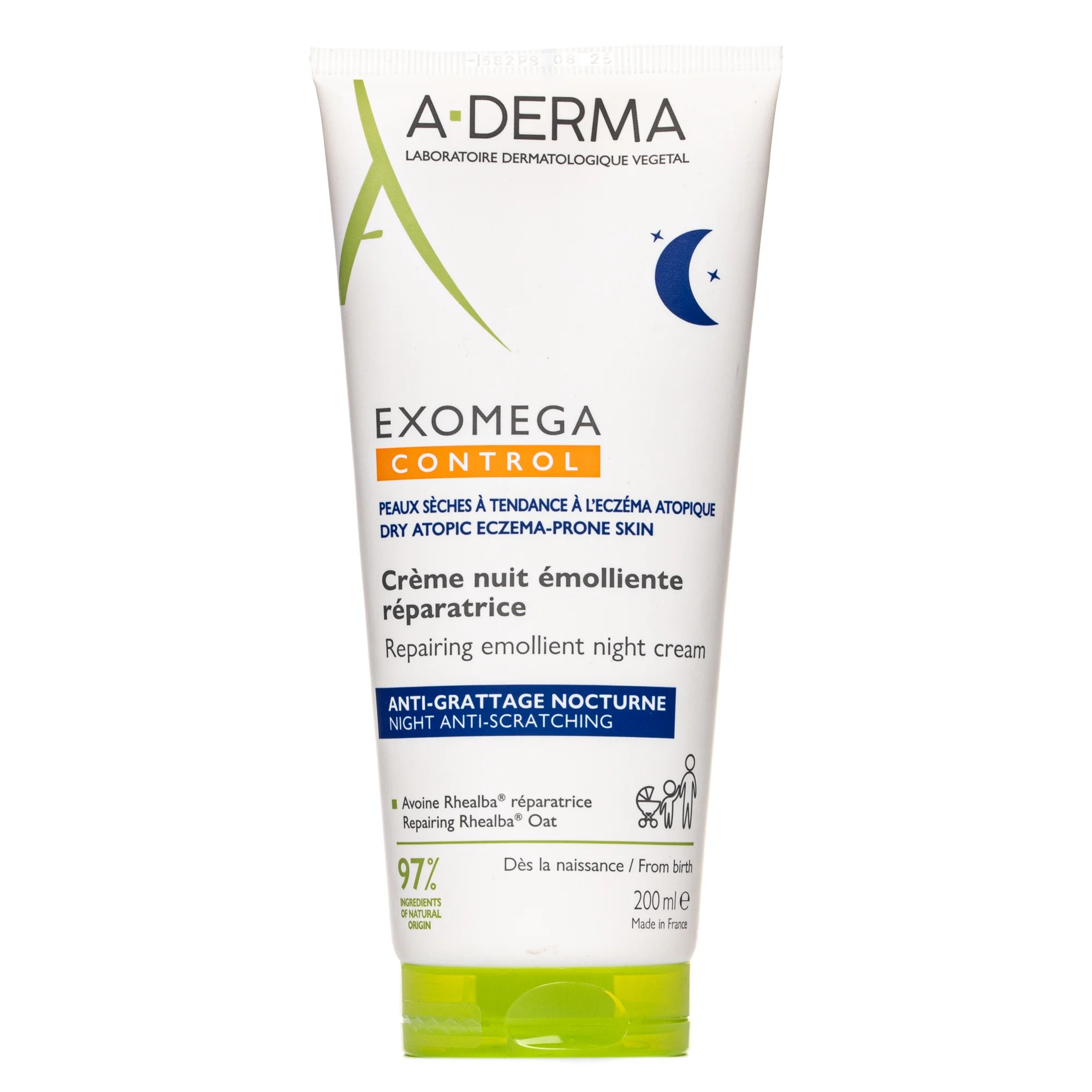 Крем-емолент A-Derma (А-Дерма) Exomega Control нічний відновлюючий, 200 мл