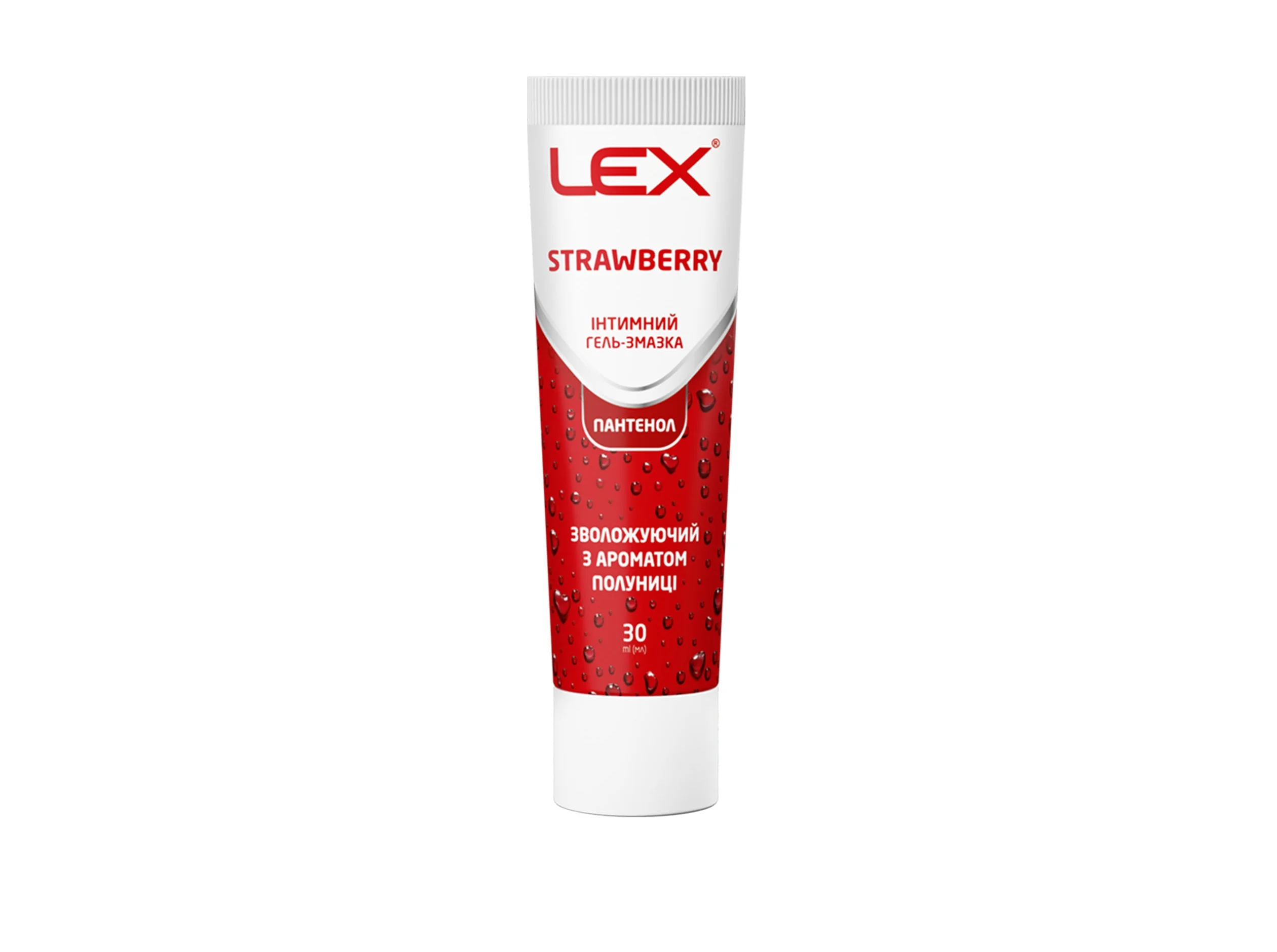 Гель-змазка Lex (Лекс) Strawberry зволожуюча з ароматом полуниці, 30 мл