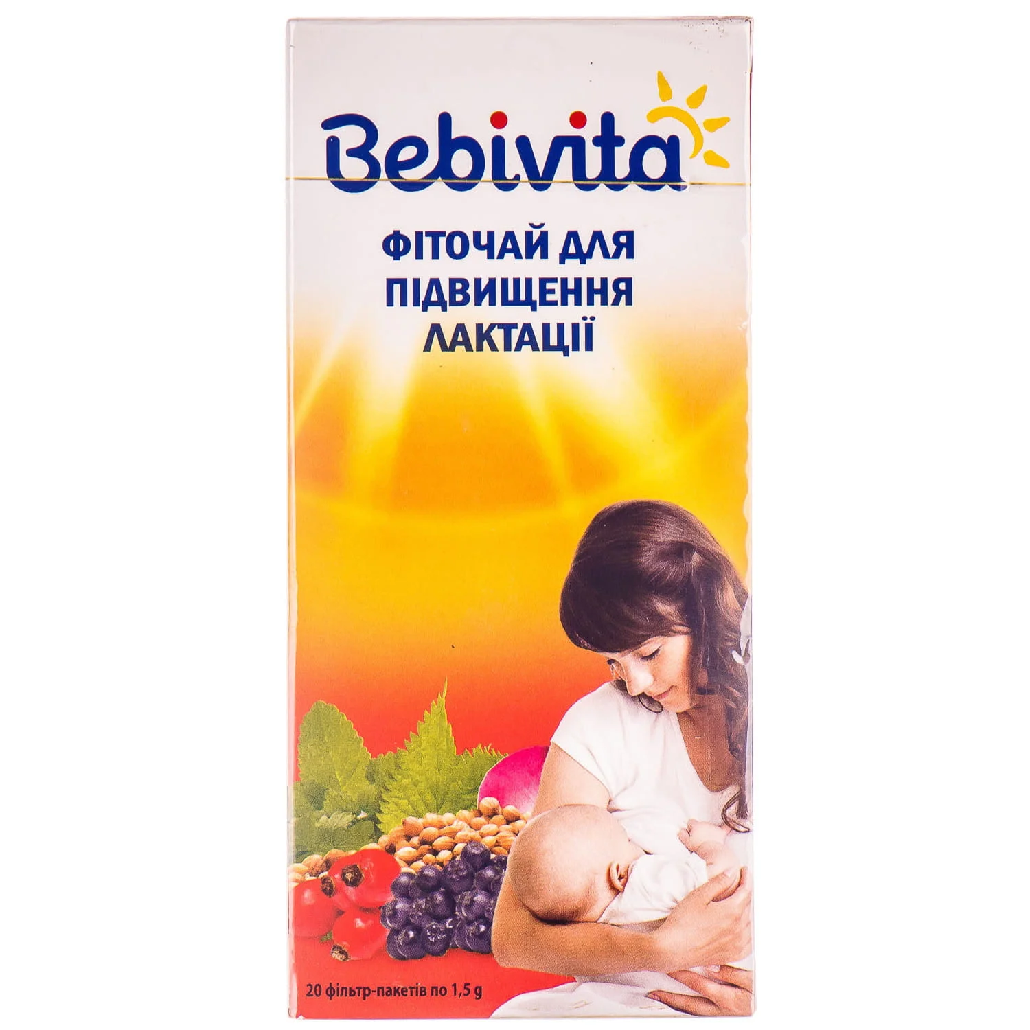 Чай для підвищення лактації Bebivita (БебіВіта) у фільтр-пакеті по 1,5 г, 20 шт.