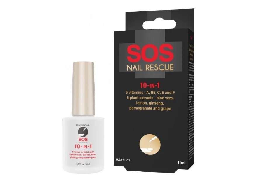 Засіб для нігтів Sos Nail (Сос Нейл) Rescue 10в1, 11 мл