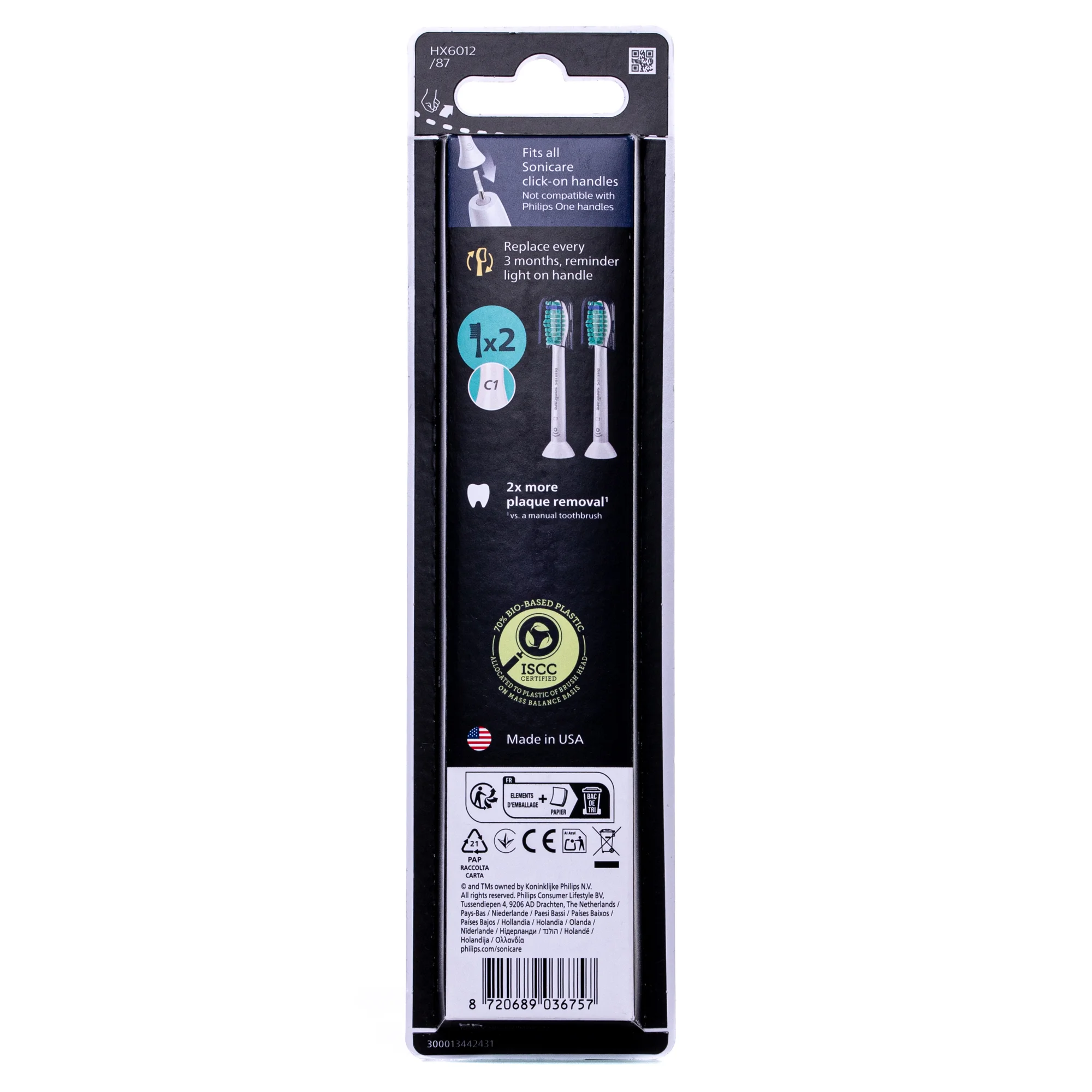 Насадка для електричної зубної щітки Philips Sonicare HX6012/87 ProResults