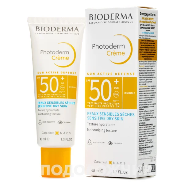 Сонцезахисний крем для обличчя Bioderma (Біодерма) Photoderm SPF50+, 40 мл