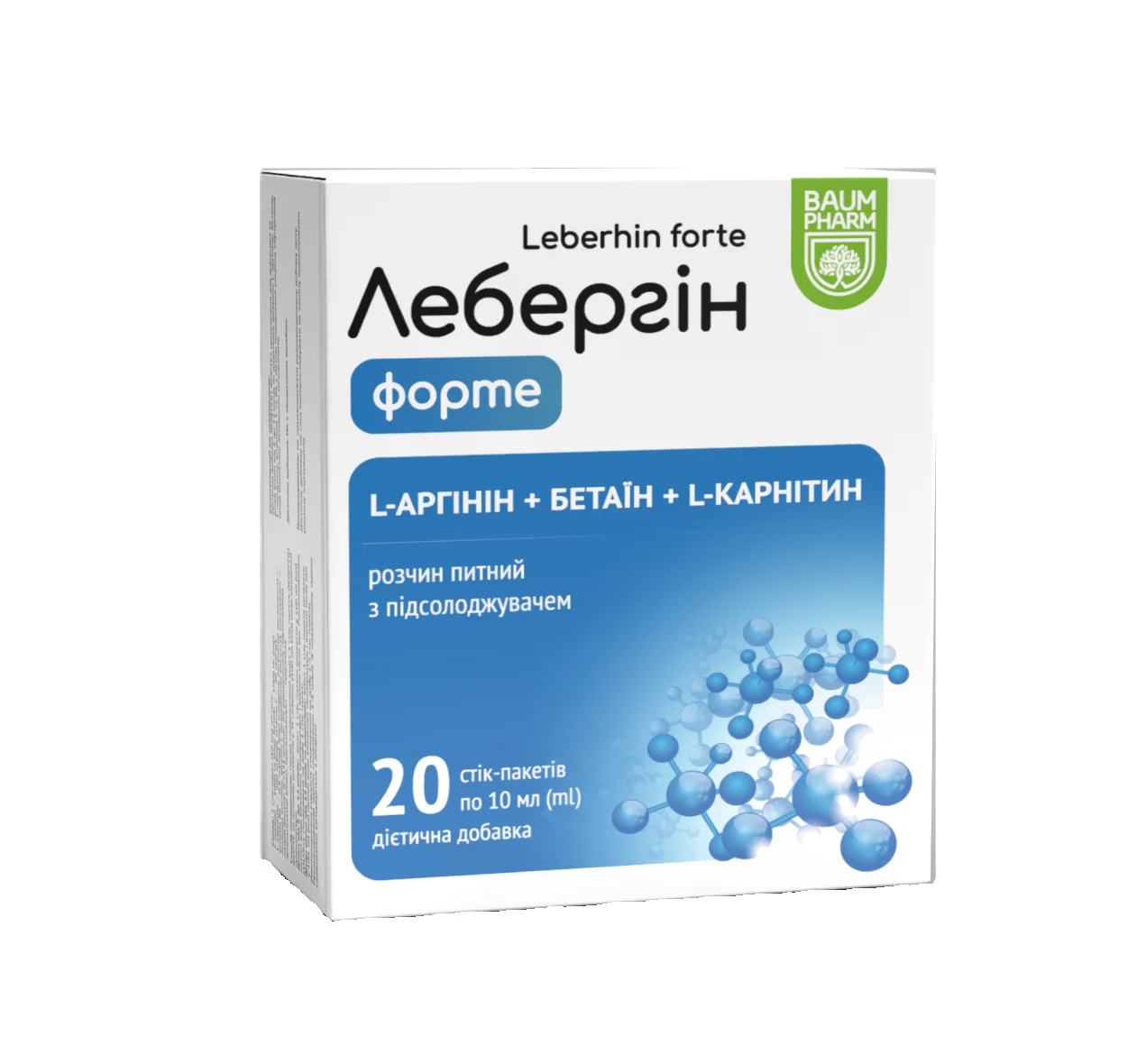 Лебергін Форте стіки, 20 шт. - Баум Фарм