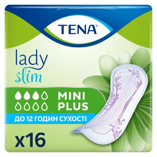 Прокладки Тена Леді Слім Міні Плюс (Tena Lady Slim Mini Plus) (урологічні), 16 шт.