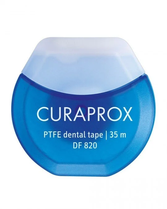 Зубна нитка Курапрокс (Curaprox) тефлонова з хлоргексидином, 35 м, 1 шт.