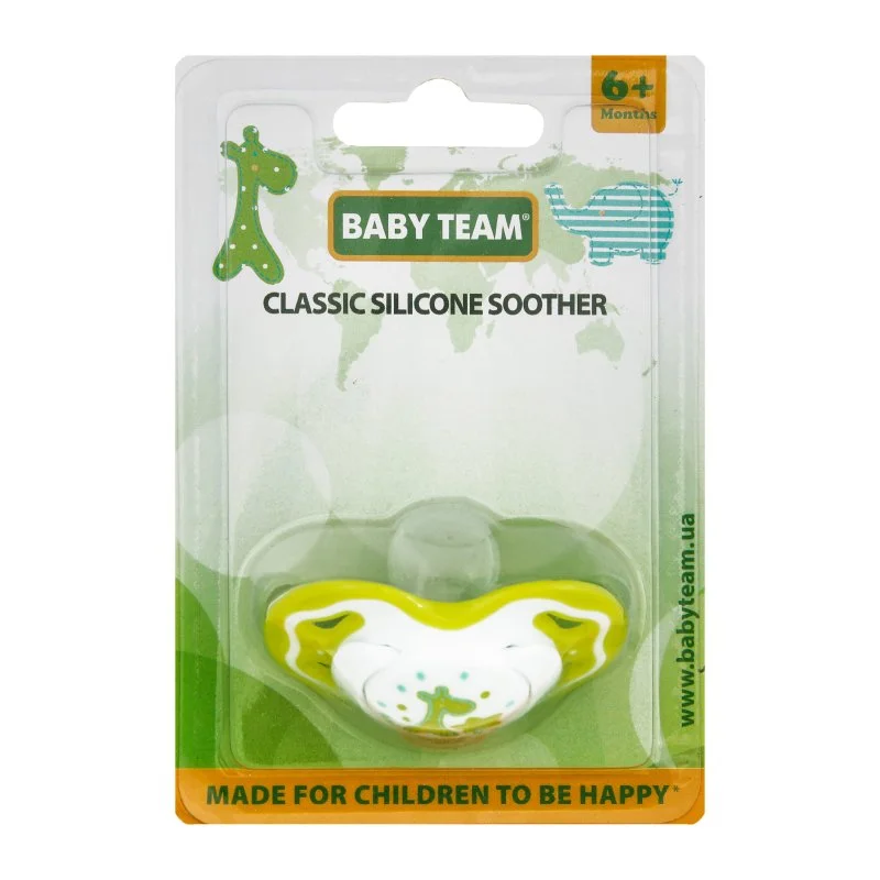 Пустушка Baby Team (Бебі Тім) силіконова класична (6 міс +), 1 шт.