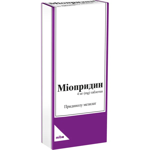 Міопридин таблетки по 4 мг, 20 шт.