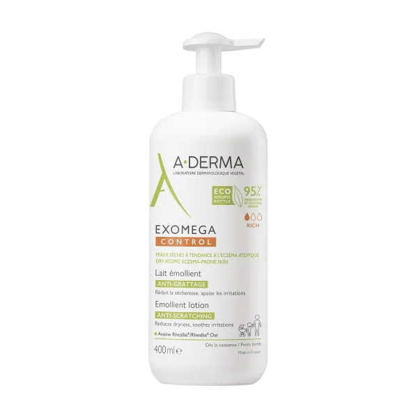 Молочко для тела А-Дерма Экзомега (A-Derma Exomega) смягчающее, 400 мл