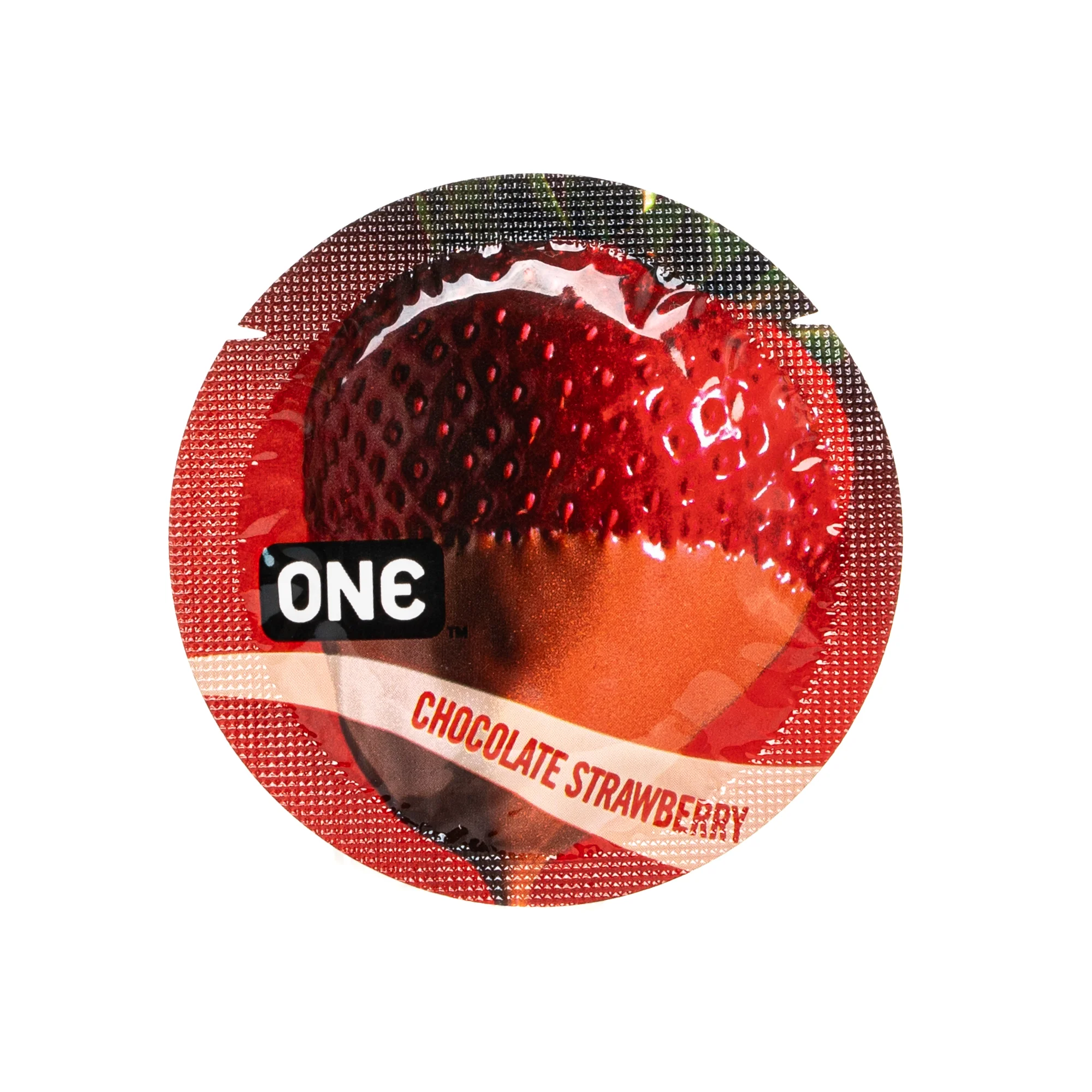 Презерватив One (Ван) Флавор Вейвс полуниця в шоколаді, 1 шт.