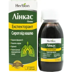 Лінкас плюс Експекторант сироп від кашлю у флаконі, 120 мл
