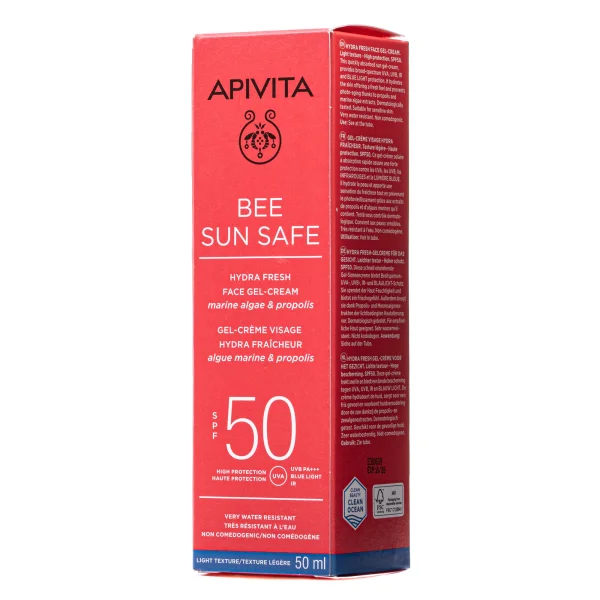 Гель-крем для обличчя Apivita Bee Sun Safe (Апівіта Бі Сан Сейф) сонцезахисний SPF50, 50 мл