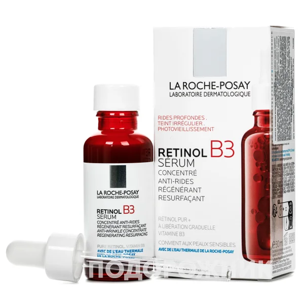 Сыворотка для лица La Roche-Posay Retinol B3 (Ля Рош-Посе Ретинол Б3) против глубоких морщин, неровного тона и текстуры кожи, 30 мл