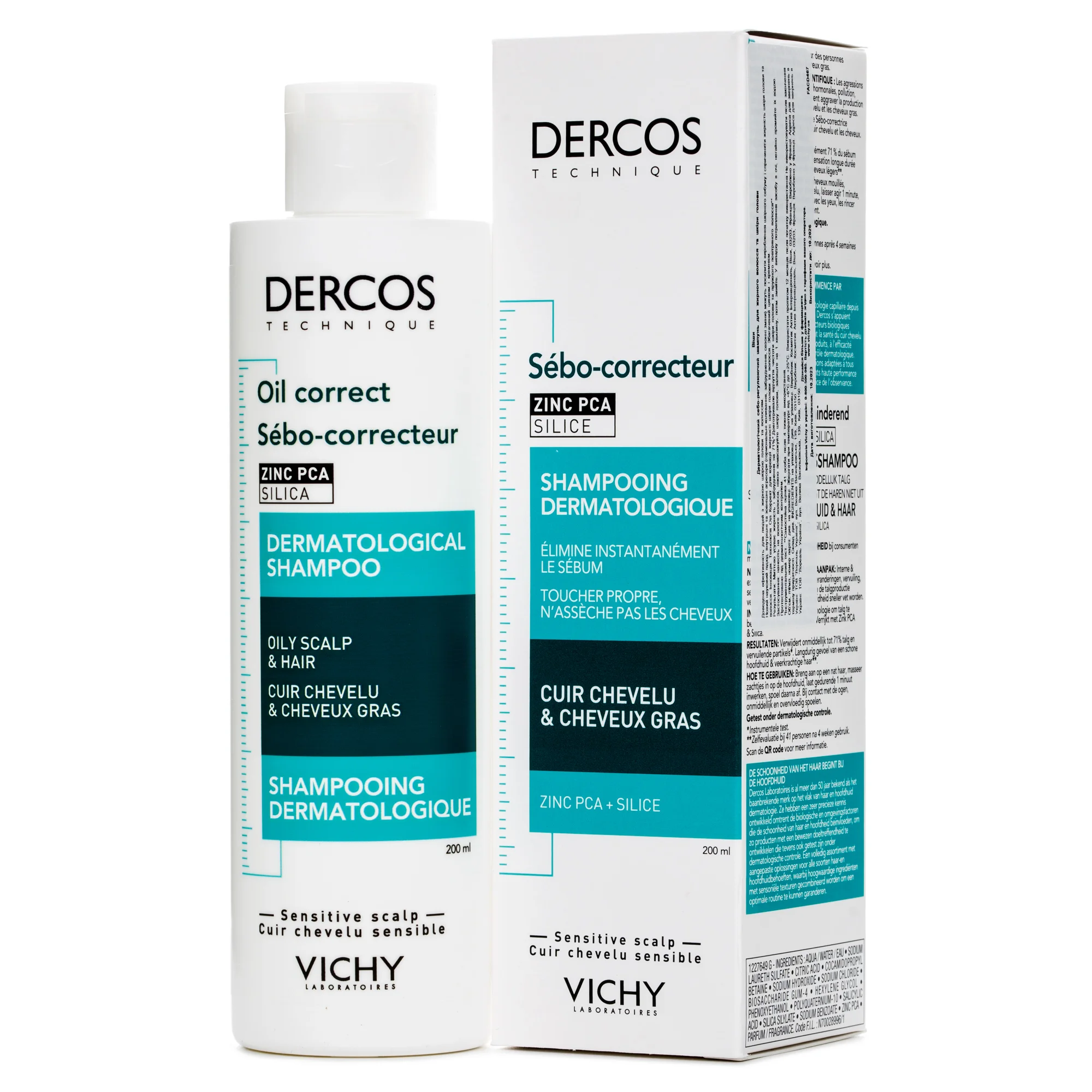 Шампунь для волосся Vichy (Віши) Dercos себорегулюючий для жирного волосся, 200 мл