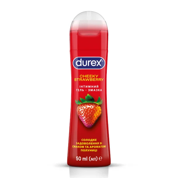 Інтимний гель-змазка DUREX® Cheeky Strawberry зі смаком та