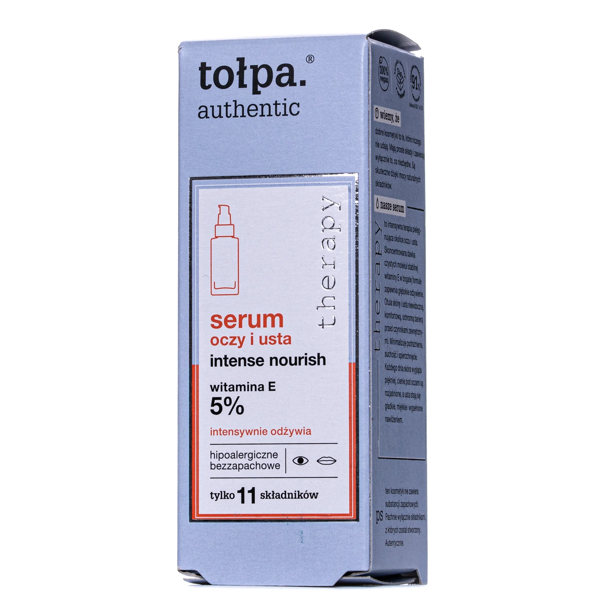 Сироватка для шкіри навколо очей та губ Tolpa (Толпа) Authentic Intense живильна, 30 мл