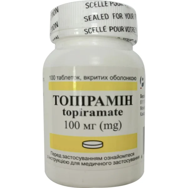 Топірамін таблетки по 100 мг, 100 шт.