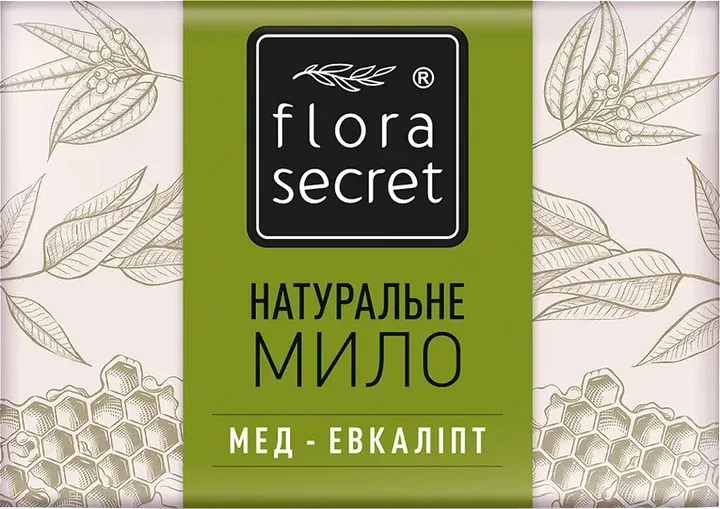 Мило Flora Secret (Флора Сікрет) банне з ефірною олією евкаліпта і медом, 75 г