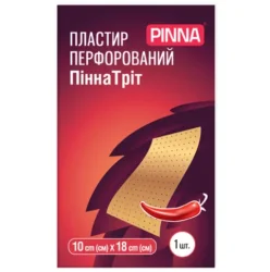 Пластир перцевий Пінна Тріт перфорований, 10 см*18 см, 1 шт.